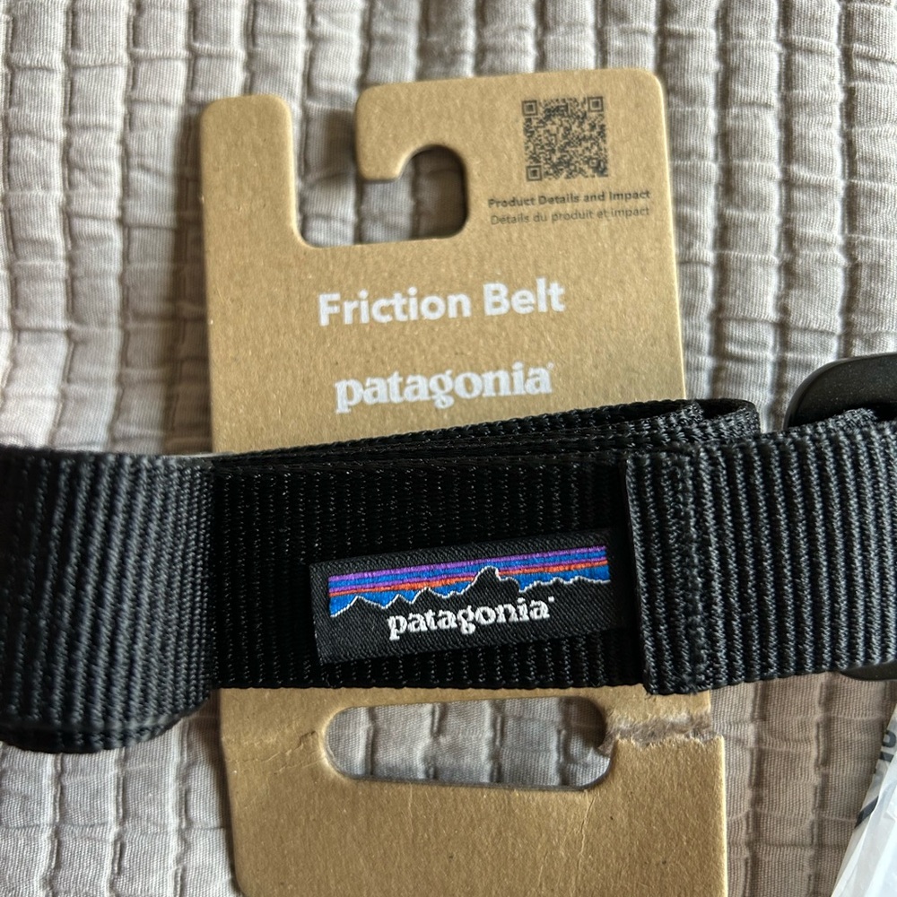 PATAGONIA Friction Belt Black nylon unisex one size NEW